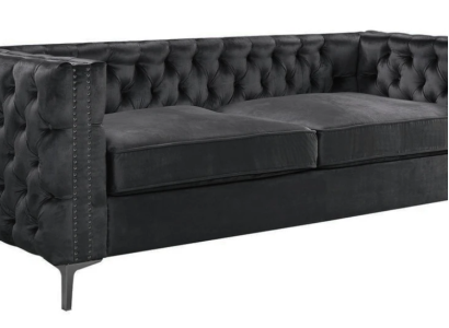 schwarze chesterfield couch luxus samt stoff couchen sofa set sofas polster neu